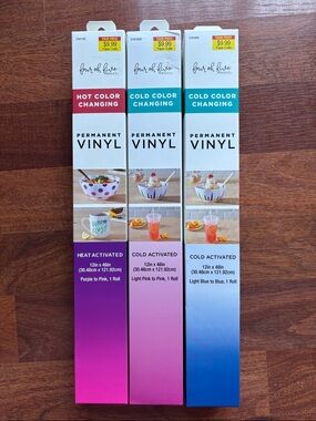Four Oh Five Color-Changing Permanent Vinyl — Purple, Pink & Light Blue